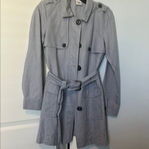 CAbi Gray Trench Coat Classic Design with Belt